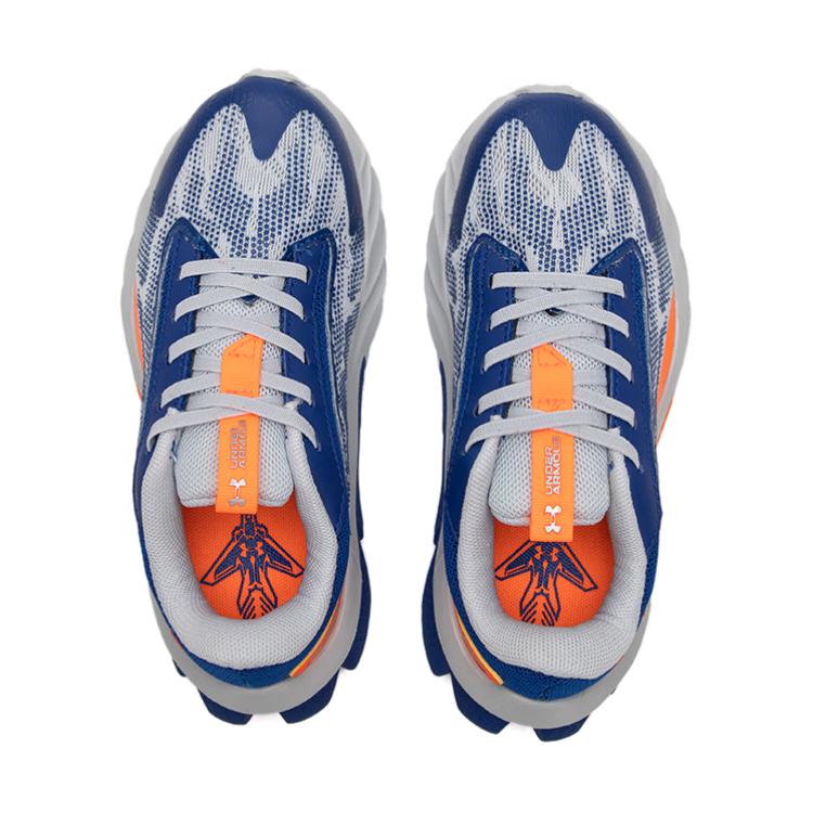 Lookbook (JR) Under Armour BPS Scramjet 4 ''Bleu Orange Gris'' 3024209-404