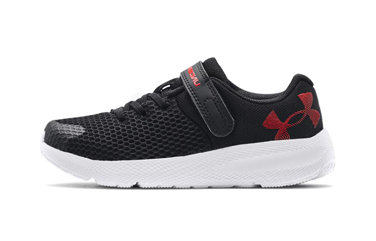 (Youth) Under Armour Charged Pursuit 2 AC 'Big Logo - Black White' 3024485-001