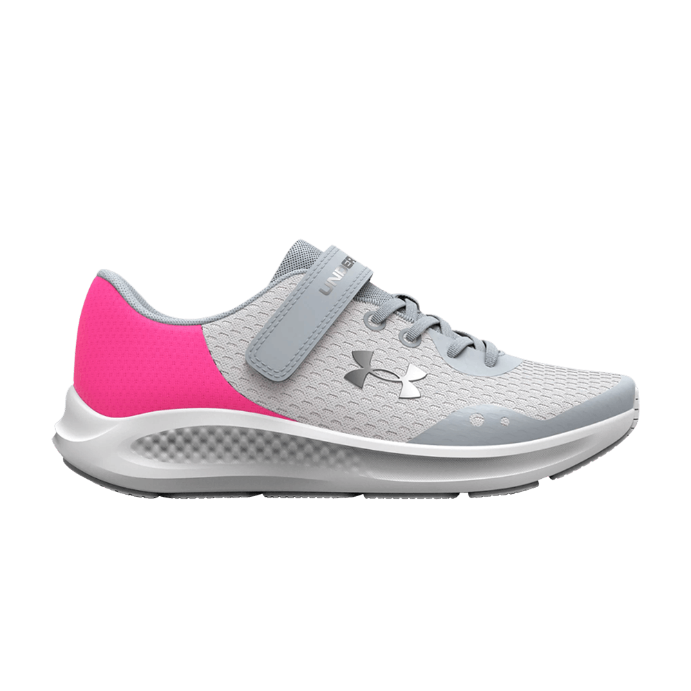 (Youth) Under Armour Charged Pursuit 3 AC 'Halo Grey Electro Pink' 3025012-100