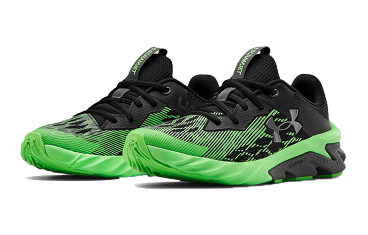 (Youth) UA Charged Scramjet 3 Sports Shoes Green/Black 圖 3