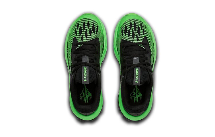 (Youth) UA Charged Scramjet 3 Sports Shoes Green/Black 圖 4