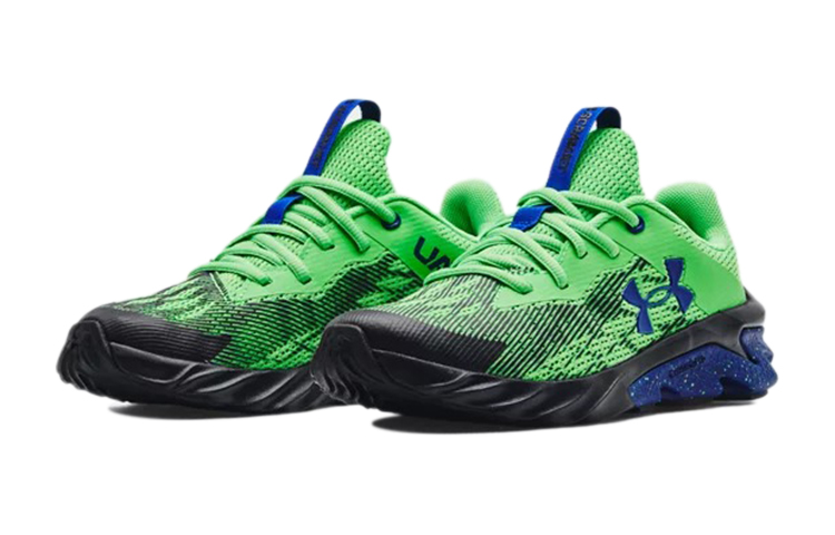 Lookbook (JR) Under Armour Charged Scramjet 3 Low-Top Groen/Zwart 3022611-303