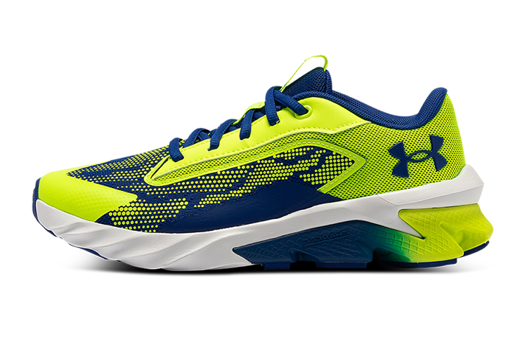 (Youth) Under Armour Charged Scramjet 4 'High Vis Yellow Royal' 3024208-300