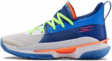 (Youth) Under Armour Curry 7 Big 'Super Soaker' 3022113-404 (Youth) Under Armour Curry 7 Big 'Super Soaker' 3022113-404