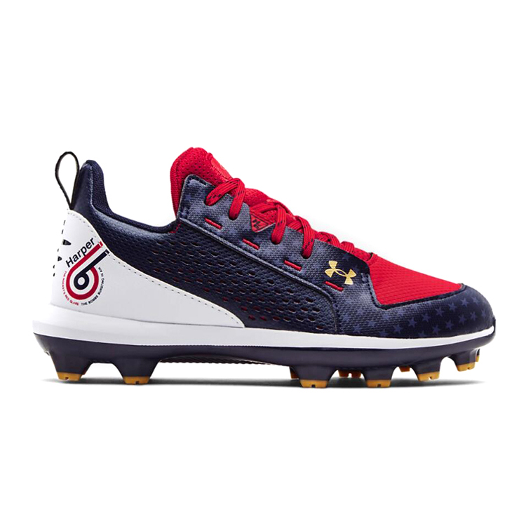 Order (JR) Under Armour Harper 6 Low TPU ''USA Jr'' Chaussures Junior Baseball 3025270-100