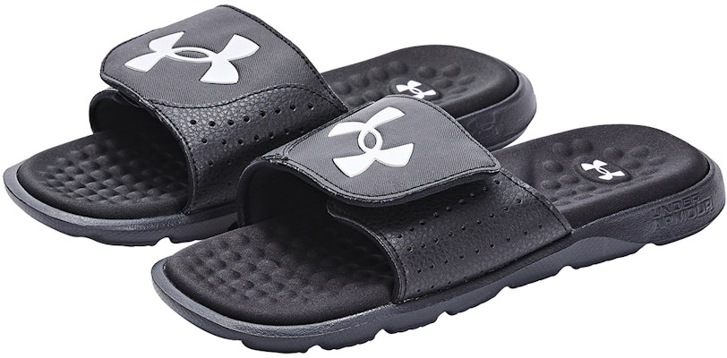 (Youth) Under Armour Ignite Pro Slides 'White and Black' 3026036 4