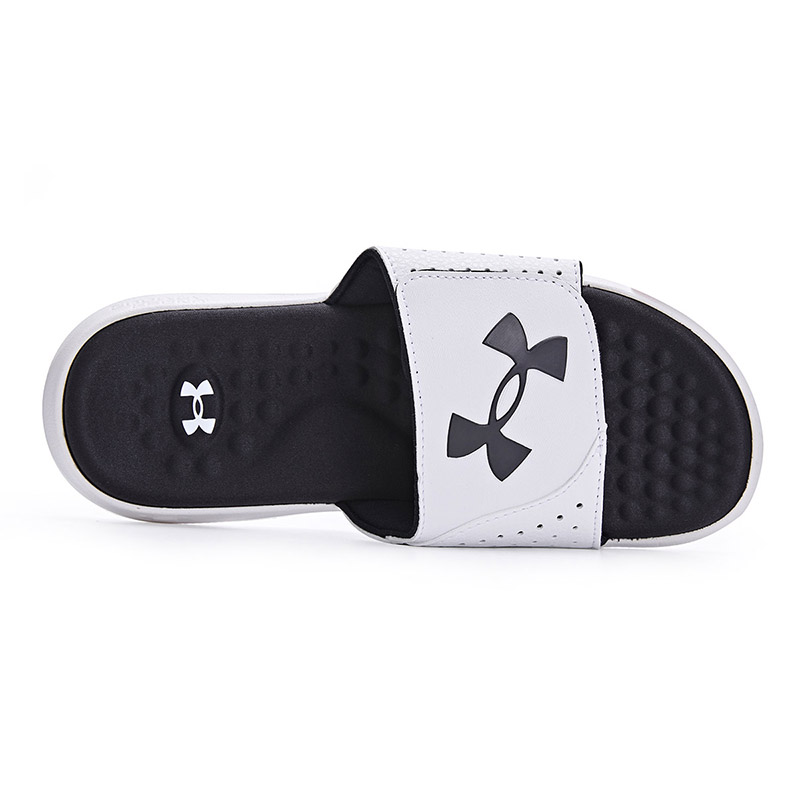 Sizing (JR) 언더아머 이그나이트 프로 슬라이드 (화이트/블랙) 3026036