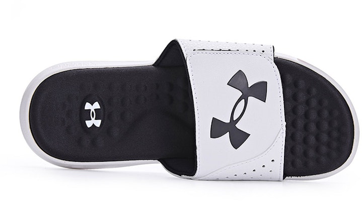(Youth) Under Armour Ignite Pro Slides 'White and Black' 3026036 Cheap (Youth) Under Armour Ignite Pro Slides 'White and Black' 3026036