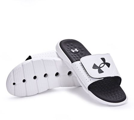 (Youth) Under Armour Ignite Pro Slides 'White and Black' 3026036 1