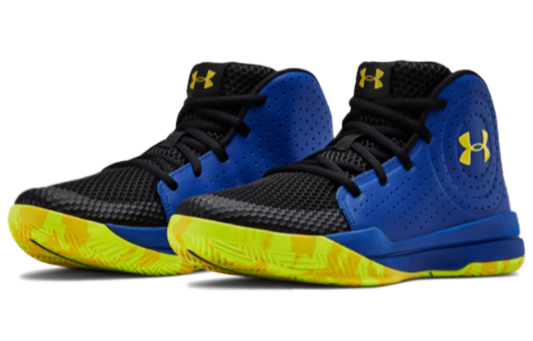 Lookbook GS大童 Under Armour Jet 2019 藍黃 實戰籃球鞋