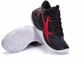 Lookbook 兒童 Under Armour 舒適簡約 防滑耐磨 低筒 兒童籃球鞋 黑紅