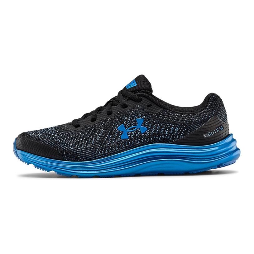 (Youth) Under Armour Liquify Sneakers Black/Blue 3022875-001