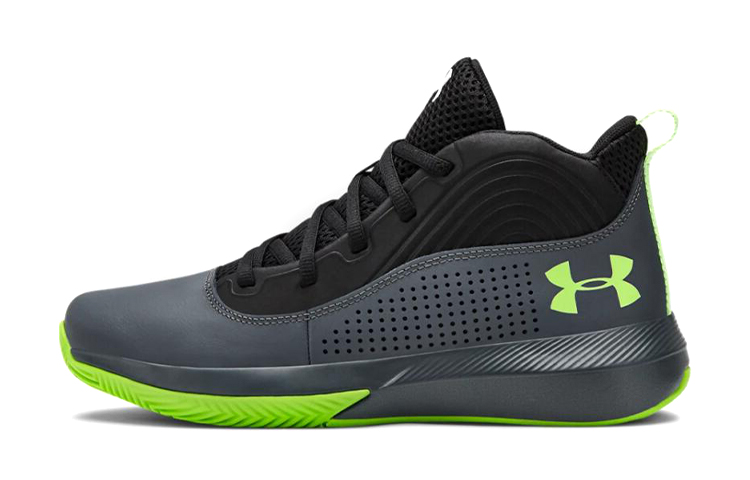 (Youth) Under Armour Lockdown 4 Black/Green 3022123-100