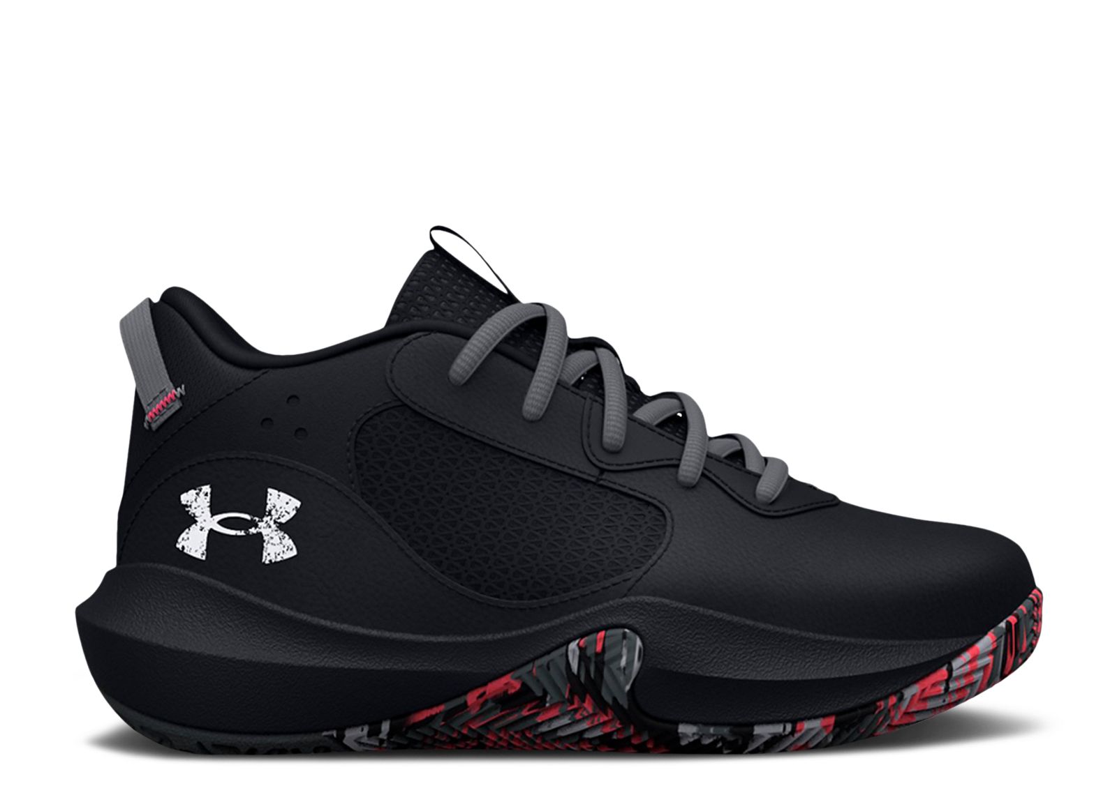 (Youth) Under Armour Lockdown 6 'Black Blitz Red' 3025618-002