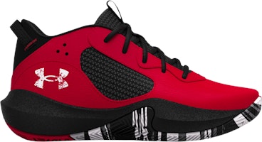 (Youth) Under Armour Lockdown 6 'Red Black' 3025618-600 (Youth) Under Armour Lockdown 6 'Red Black' 3025618-600