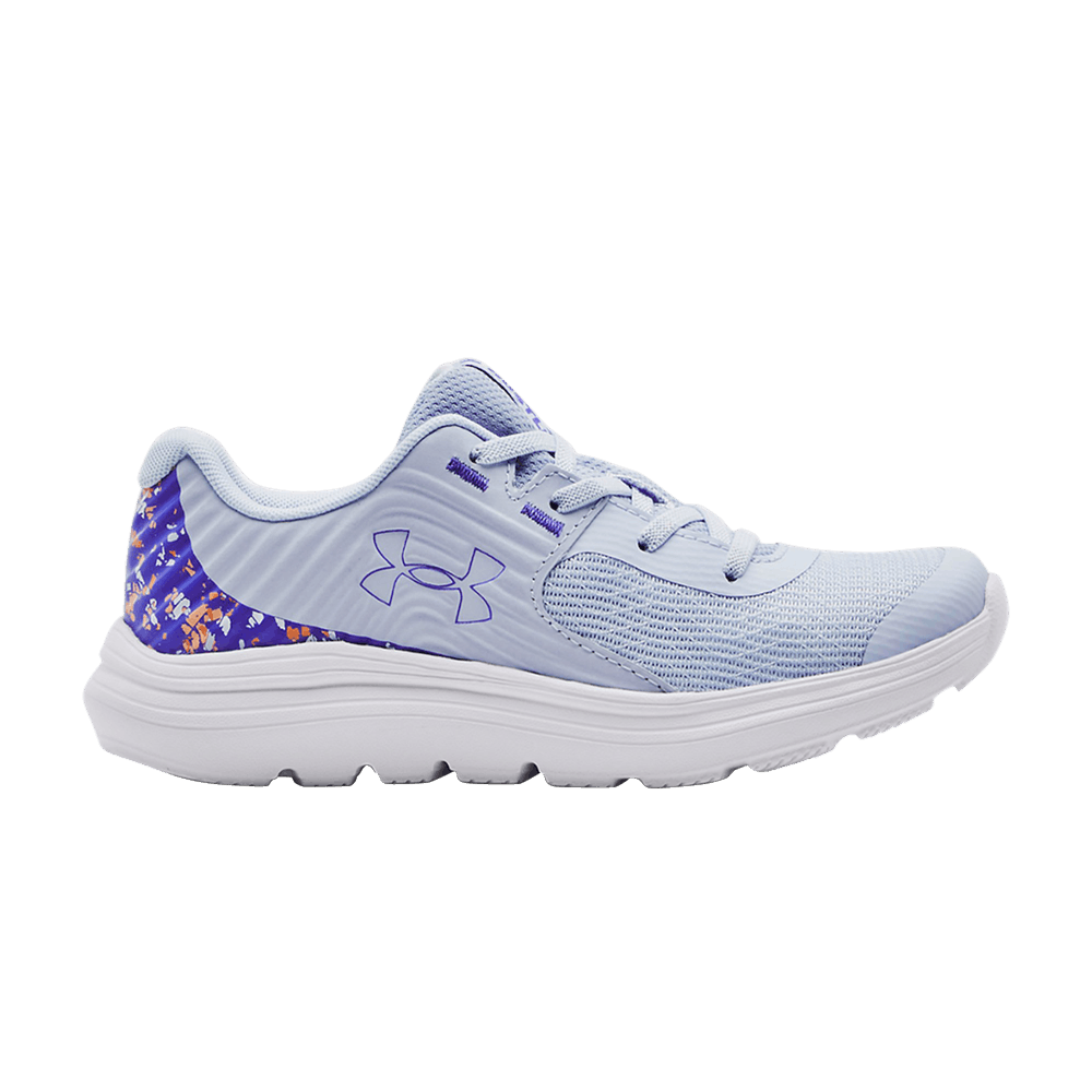 (Youth) Under Armour Outhustle Print 'Oxford Blue Brilliant Violet' 3025062-400