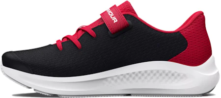 (Youth) Under Armour Pursuit 3 AC 'Big Logo - Black Red' 3026696-001 (Youth) Under Armour Pursuit 3 AC 'Big Logo - Black Red' 3026696-001