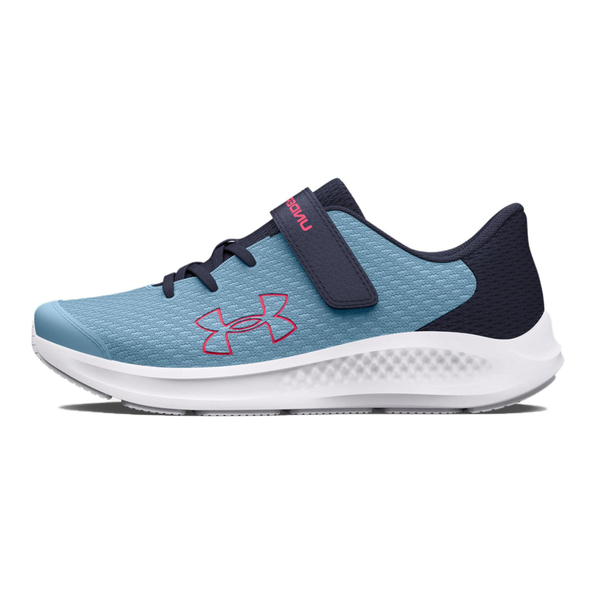(Youth) Under Armour Pursuit 3 AC 'Big Logo - Blizzard Pink Shock' 3026714-400