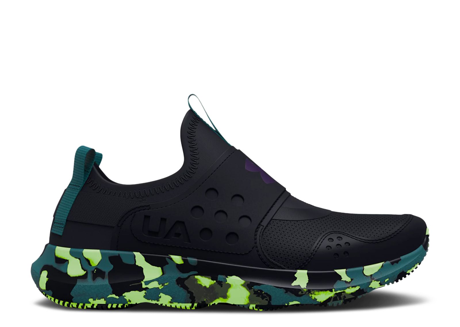 (Youth) Under Armour Runplay Wild 'Black Quirky Lime Camo' 3025003-001