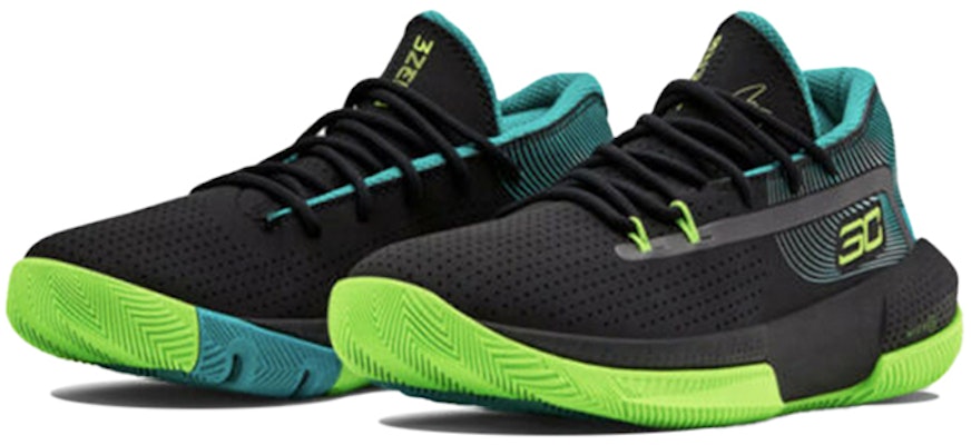 (Youth) Under Armour SC 3ZER0 3 'Black Green' 3022117-003 Lookbook (Youth) Under Armour SC 3ZER0 3 'Black Green' 3022117-003