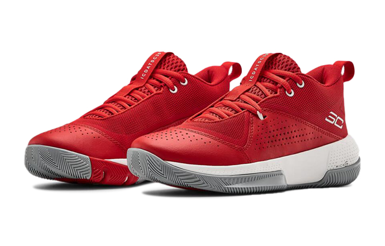 Lookbook (Youth) Under Armour Sc 3zer0 IV Low-Top Red 3023918-600