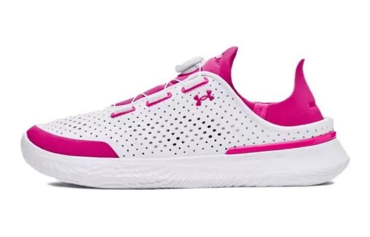 (Youth) Under Armour SlipSpeed Leather 'White Rebel Pink' 3028566-102
