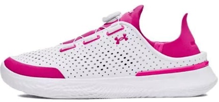 (Youth) Under Armour SlipSpeed Leather 'White Rebel Pink' 3028566-102 (Youth) Under Armour SlipSpeed Leather 'White Rebel Pink' 3028566-102