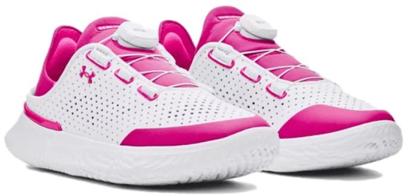 (JR) Under Armour SlipSpeed Leather 'Blanco Rebelde Rosa' 3028566-102 Order (JR) Under Armour SlipSpeed Leather 'Blanco Rebelde Rosa' 3028566-102