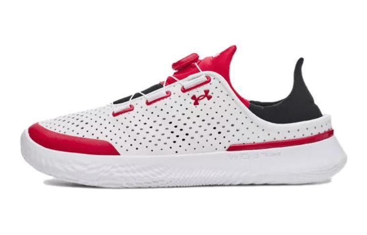 (Youth) Under Armour SlipSpeed Leather 'White Red' 3028566-104