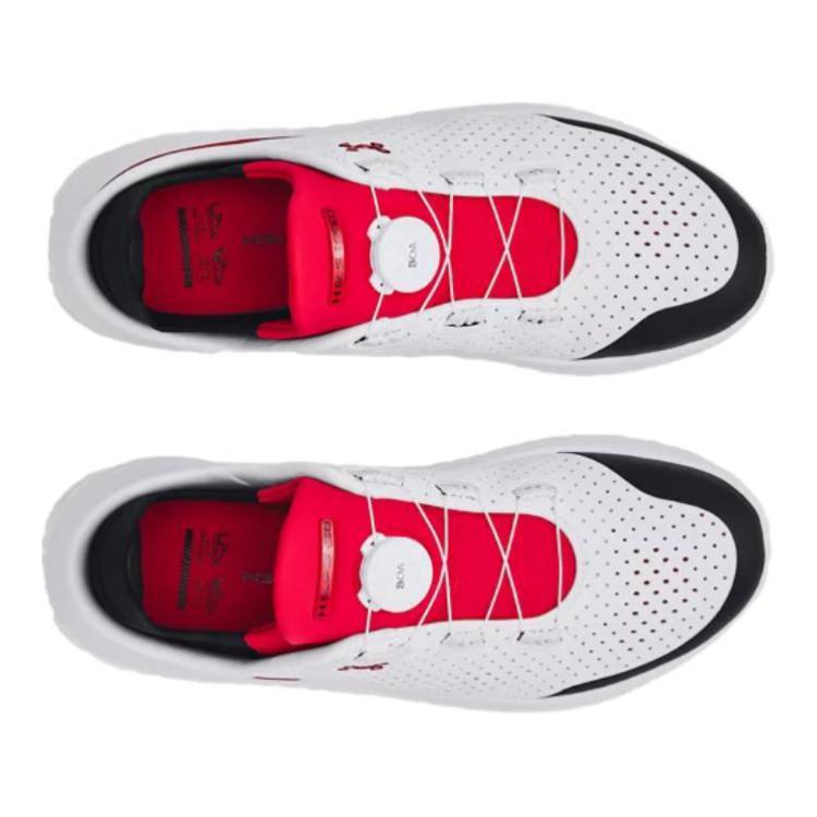 Shop (JR) Under Armour SlipSpeed Kulit 'Putih Merah' 3028566-104