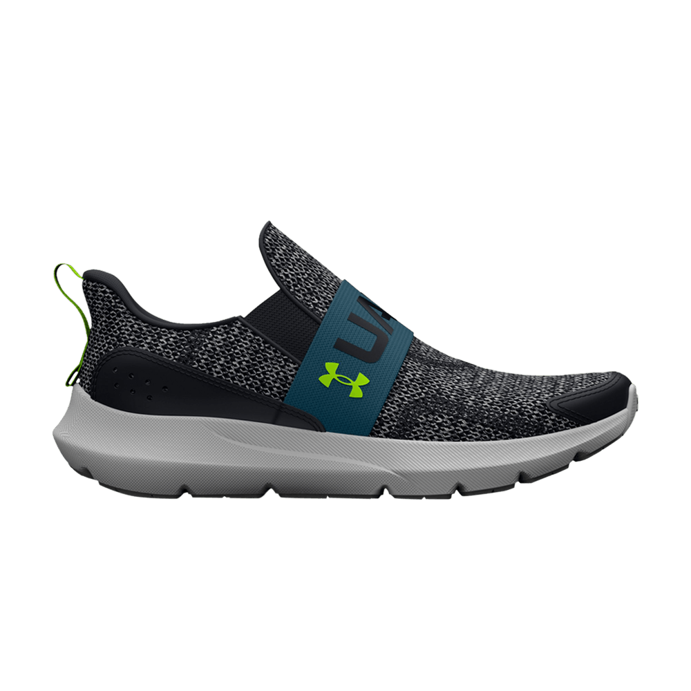Buy (青少年) Under Armour Surge 3 Slip ‘黑色 靜藍 檸檬綠’ 3026529-002