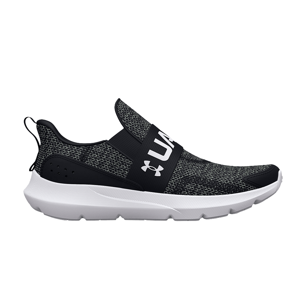 (Youth) UA Surge 3 Slip 'Black White'