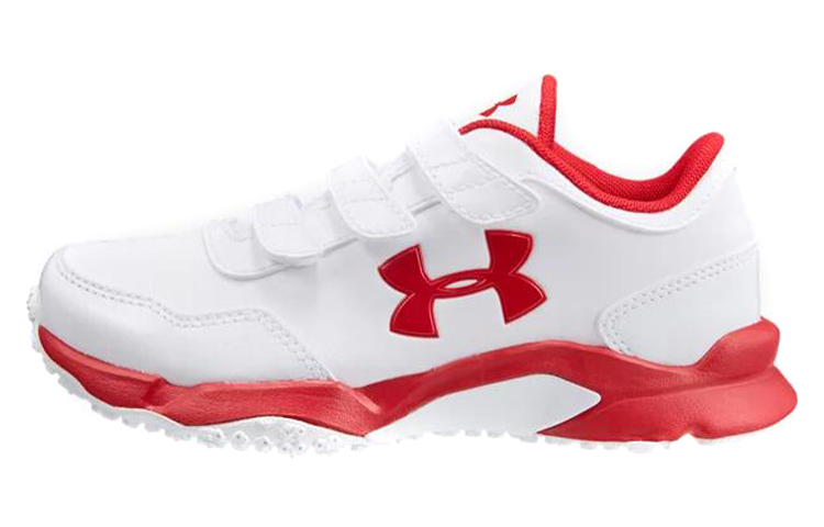 (Youth) UA Velcro Running Shoe 'White Red'