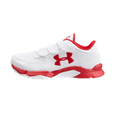 (Youth) UA Velcro Running Shoe 'White Red'
