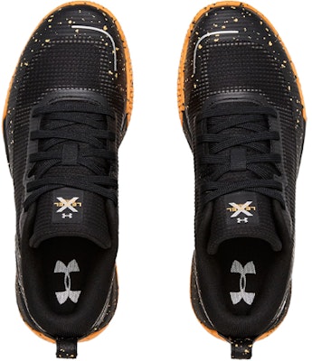 (Youth) Under Armour X Level Mainshock Splatter Sneakers Black/Orange 3022523-001 Shop (Youth) Under Armour X Level Mainshock Splatter Sneakers Black/Orange 3022523-001