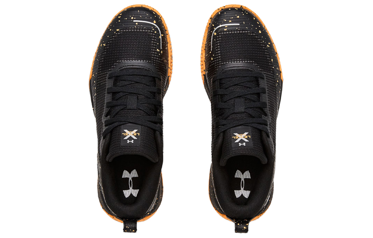 Shop (JR) Under Armour X Level Mainshock Splatter Kasut Hitam/Jingga 3022523-001