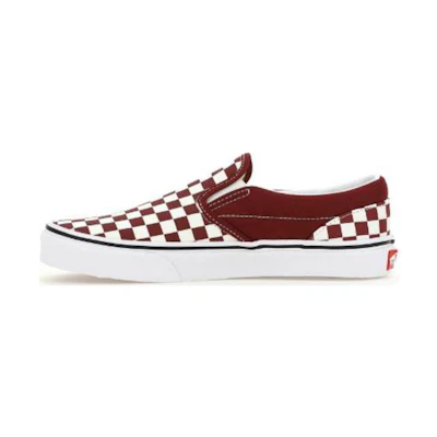 (Youth) Vans Classic Slip On CheckerBoard Shoes 'Red White'
