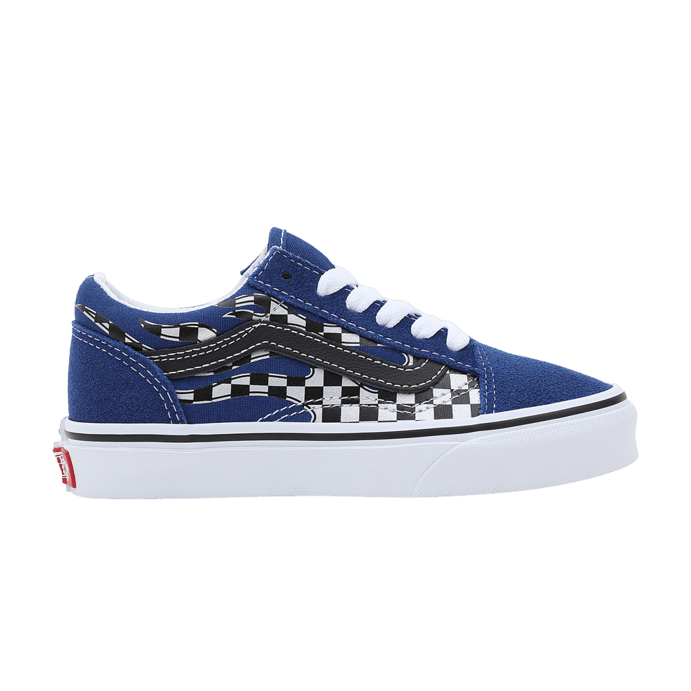 (Youth) Vans Old Skool 'Reflective Checkerboard - Blue Flame' VN0005WV7WM
