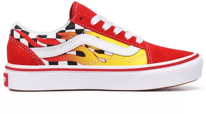 大童 Vans Old Skool Comfycush 火焰棋盤格 低幫 板鞋 火焰 Order 大童 Vans Old Skool Comfycush 火焰棋盤格 低幫 板鞋 火焰