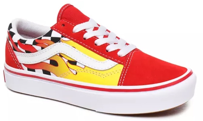 大童 Vans Old Skool Comfycush 火焰棋盤格 低幫 板鞋 火焰 Lookbook 大童 Vans Old Skool Comfycush 火焰棋盤格 低幫 板鞋 火焰