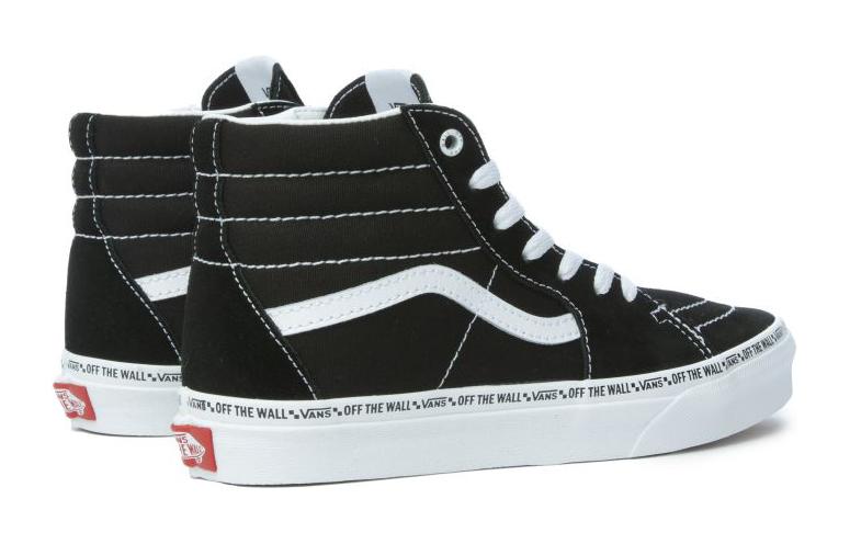 Shop 大童 Vans SK8 HI 百搭舒適 減震耐磨 低筒 兒童滑板鞋 黑白