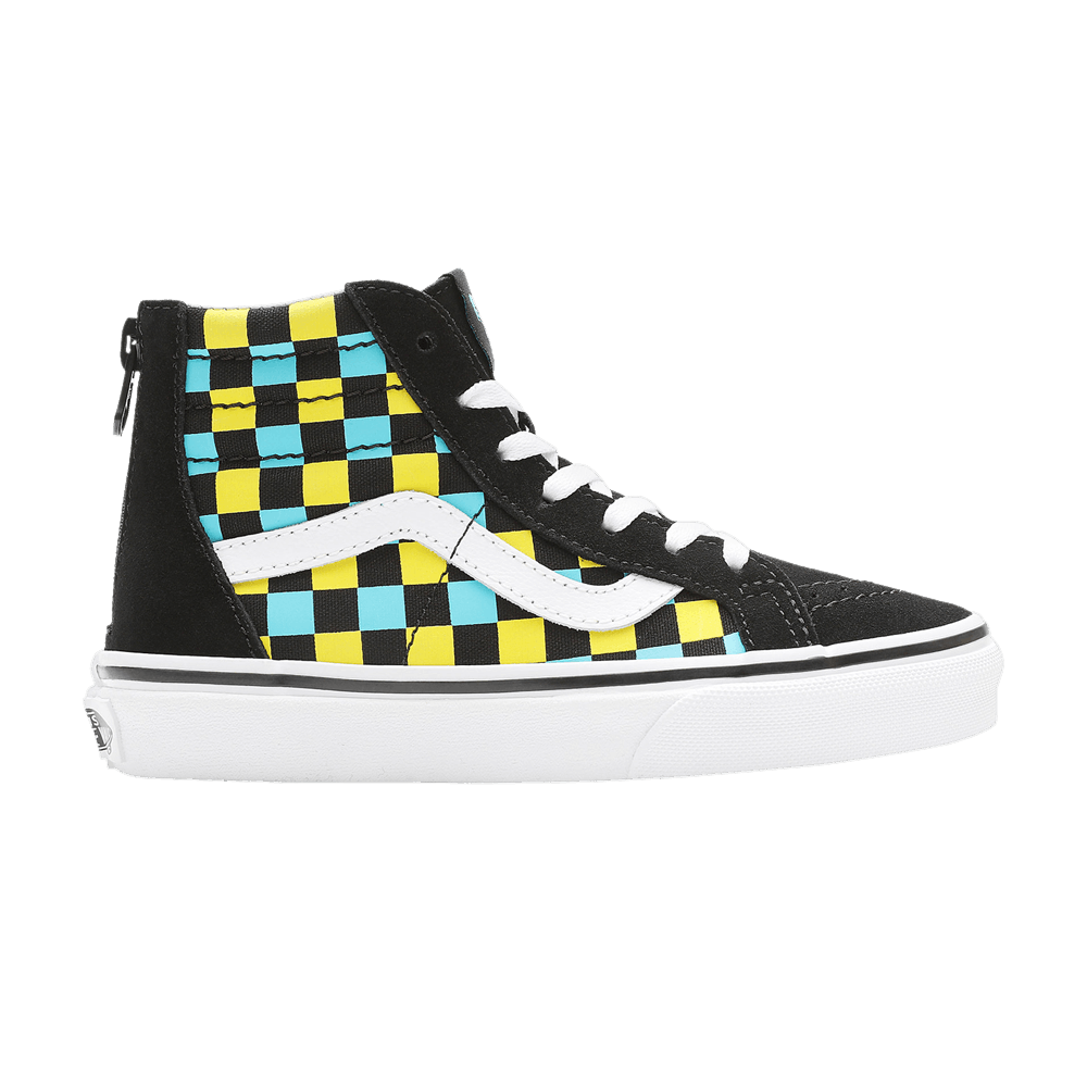 (Youth) Vans Sk8-Hi Zip 'Neon Glow Checkerboard' VN0A4UI430M