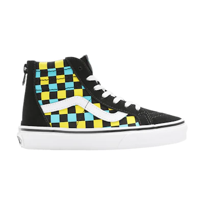 (Youth) Vans Sk8-Hi Zip 'Neon Glow Checkerboard'