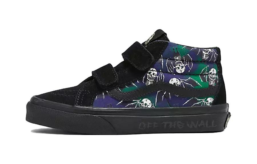 (Youth) Vans Sk8-Mid Reissue V 'Glow-In-The-Dark Skull Print' VN0A38HHBOV