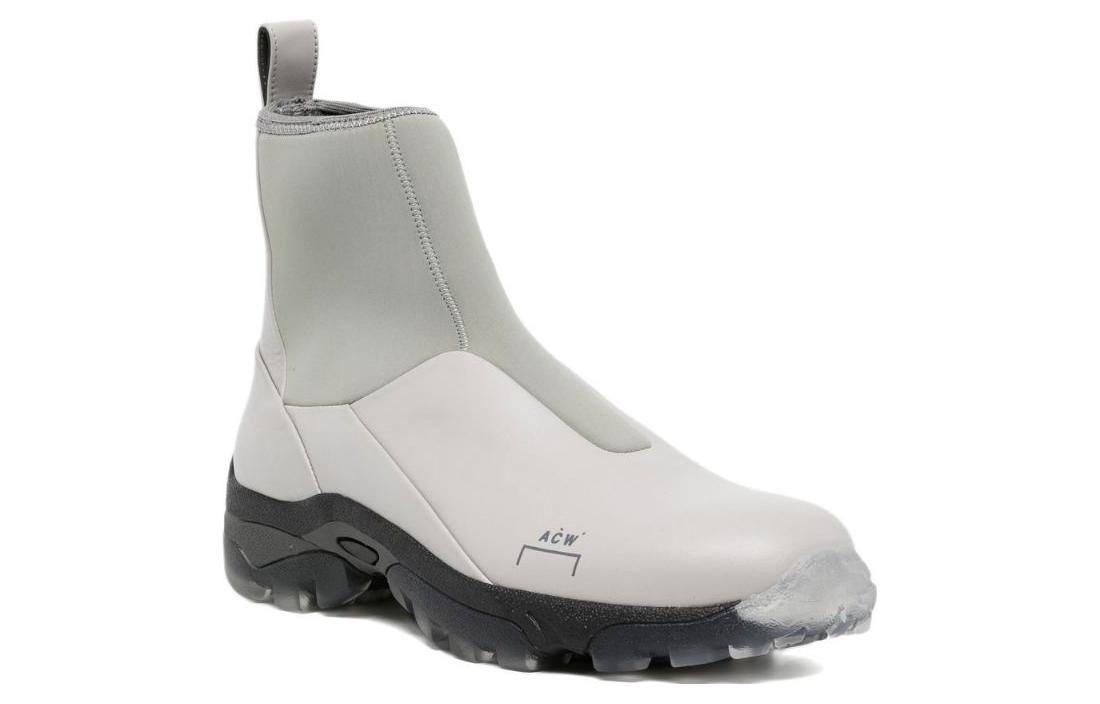 Order A-Cold-Wall * Leather Round-Toe Ankle Boots 'Grey' ACWUF029