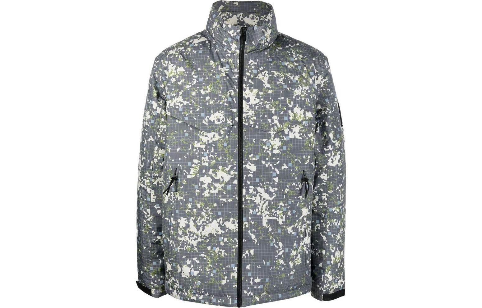 A-COLD-WALL* Abstract Print Zip-Up Stand Collar Jacket ACWMO112-MIDGRE