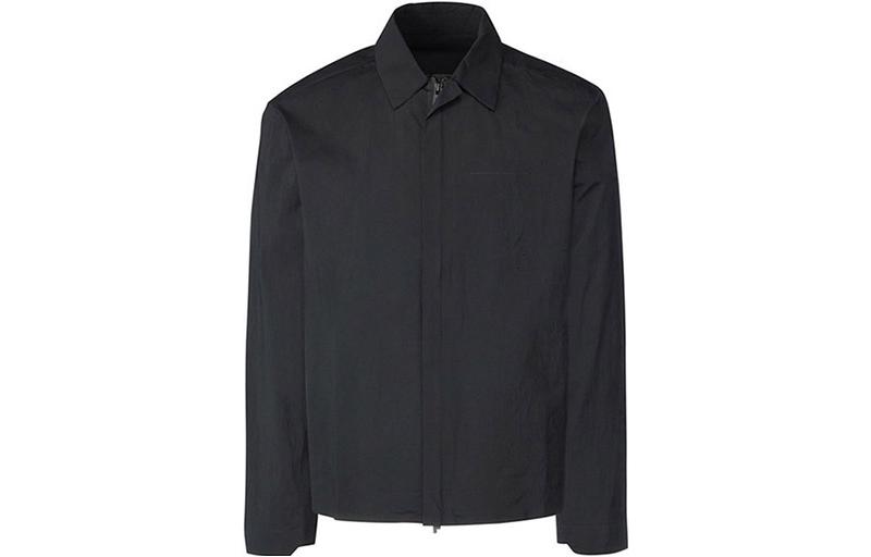A-COLD-WALL* Black Long Sleeve Plain Collar Jacket ACWMSH039-BLACK