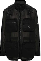 A-COLD-WALL* Black Mesh Paneled Translucent Jacket ACWMO256-ONYX A-COLD-WALL* Black Mesh Paneled Translucent Jacket ACWMO256-ONYX