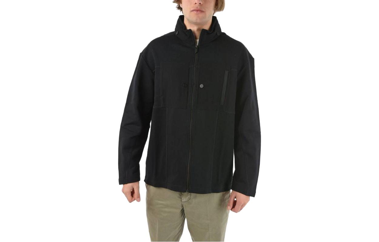 A-COLD-WALL* Black Zip-Up High Neck Jacket ACWMW045COJ-BLK