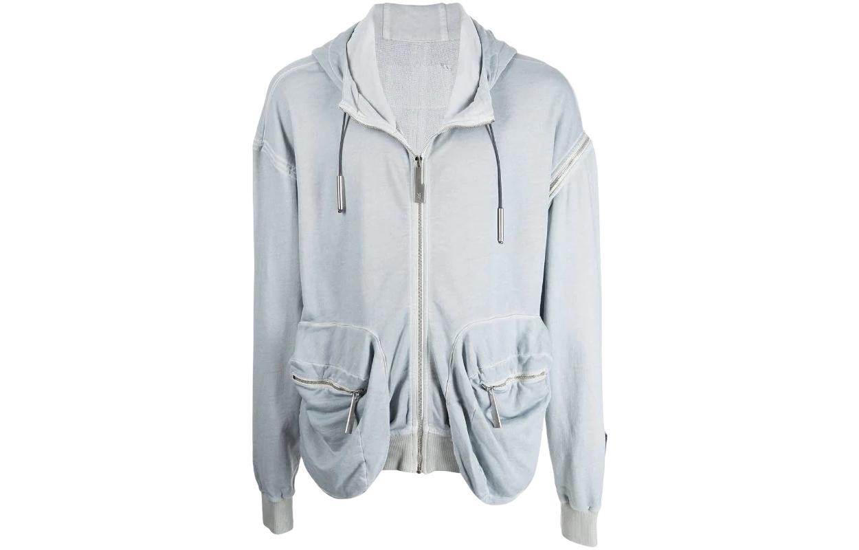 A-COLD-WALL* Blue Hoodie Jacket with Back Pocket Zipper. CW9SMF10ACTE186326